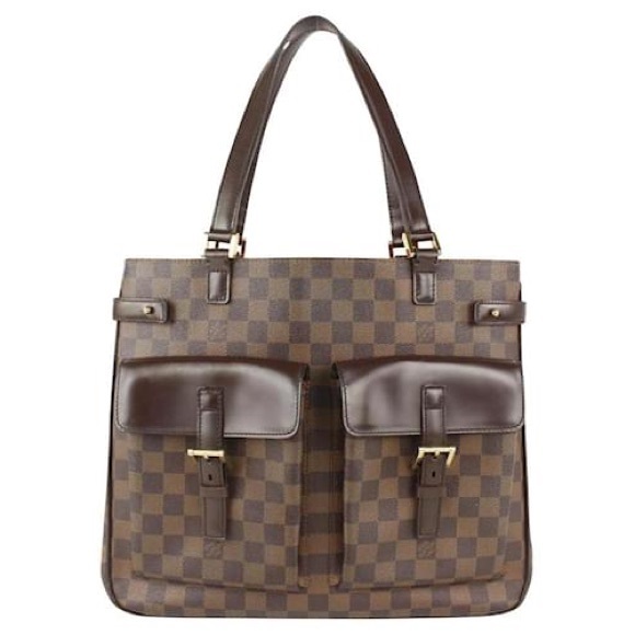 Louis Vuitton LV Damier Ebene Uzes Tote Bag Purse in Brown Checkered - Picture 1 of 16